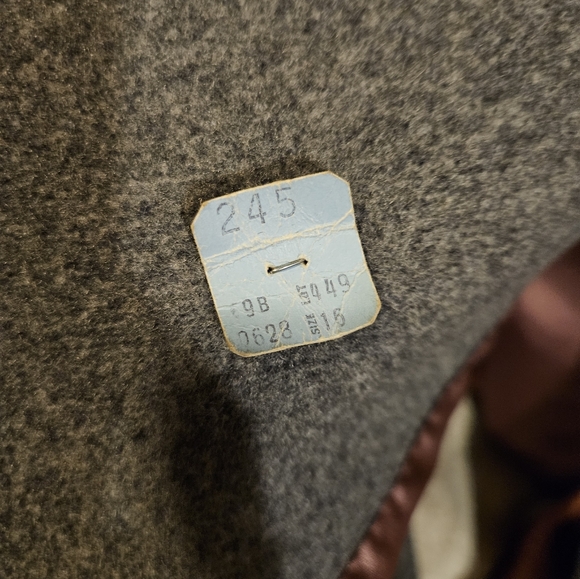 Vintage Anglo Fabrics Womens XL Wool Double Breasted Long Grey Jacket - Picture 8 of 8